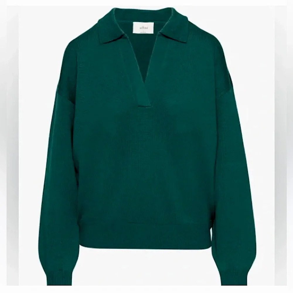 ARITZIA WILFRED 100% CASHMERE CLARA SWEATER XL TEAL GREEN